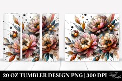 Stained Wooden Peonies | 20 Oz Tumbler Product Image 1