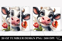 Portrait of Thoughtful Cow | 20 Oz Tumbler Product Image 1