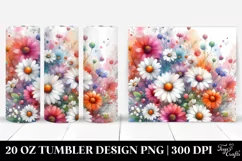 Colorful Daisy Abstract | 20 oz Tumbler Product Image 1
