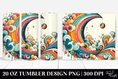 Retro Colorful Half Moon | 20 oz Tumbler Product Image 1