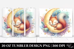 Colorful Sleeping Baby Squirrel | 20 Oz Tumbler Product Image 1