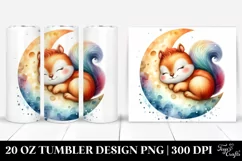 Colorful Sleeping Baby Squirrel | 20 Oz Tumbler Product Image 1