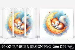 Colorful Sleeping Baby Squirrel | 20 Oz Tumbler Product Image 1