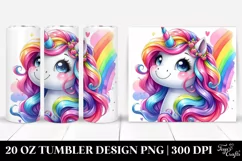Smiling Funny Cute Unicorn | 20 oz Tumbler Product Image 1