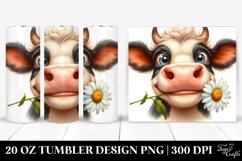 Enthusiastic Cow Portrait Tumbler Product Image 1