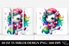 Dancing Unicorn with Whimsical Haircut Clipart Product Image 1