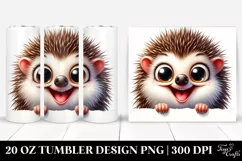 Funny Crazy Hedgehog Smiling | 20 Oz Tumbler Product Image 1