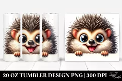 Funny Crazy Hedgehog Smiling | 20 Oz Tumbler Product Image 1