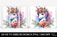 Baby Unicorn Floral Tumbler | 20 oz Tumbler Product Image 1