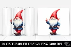 Simple Watercolor Dancing Gnome | 20 oz Tumbler Product Image 1