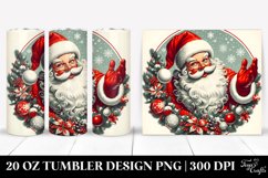 Retro Santa Christmas Clipart 20 Oz Tumbler Product Image 1