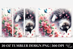 Cat with Spring Petals Tumbling | 20 Oz Tumbler Product Image 1