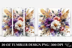 Vibrant Bouquet Gold Foil Tumbler Product Image 1