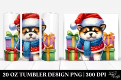 Whimsical Akita, Winter 20 Oz Tumbler Product Image 1
