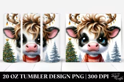 Expressive Cow, Christmas 20 Oz Tumbler Product Image 1