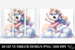 Dancing Unicorn in Pastel Clouds | 20 Oz Tumbler Product Image 1