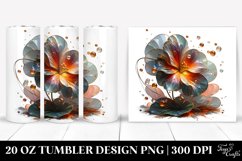 Abstract Glossy Nasturtium 20 oz Tumbler Product Image 1