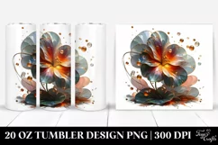 Abstract Glossy Nasturtium 20 oz Tumbler Product Image 1