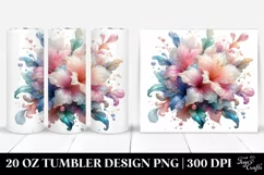 Abstract Pastel Glossy Azalea 20 Oz Tumbler Product Image 1