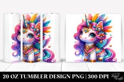 Cute Unicorn Drawing Tumbler | 20 oz Tumbler Product Image 1