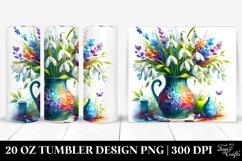 20 Oz Tumbler Sublimation | Vibrant Colorful Watercolor Product Image 1