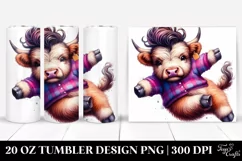 Revolting Jumping Highlandcow 20 Oz Tumbler Product Image 1