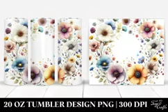 Colorful Wildflowers Design | 20 Oz Tumbler Product Image 1