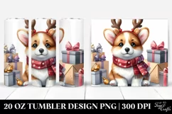 Enthusiastic Pembroke Welsh Corgi 20 Oz Tumbler Product Image 1