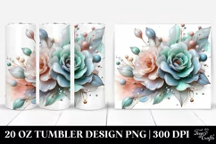 Glossy Camellia Abstract, 20 oz Tumbler Product Image 1