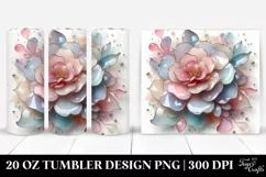Glossy Camellia Abstract, 20 oz Tumbler Product Image 1