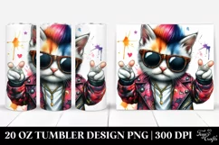 Revolting Posing Cat 20 Oz Tumbler Product Image 1