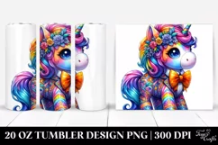 dressed Cute Unicorn | 20 oz Tumbler Product Image 1