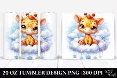 Simple Cute Baby Giraffe Tumbler Design Product Image 1