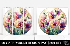 Abstract Stained Sweet Pea 20 oz Tumbler Product Image 1