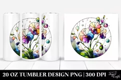 Abstract Stained Sweet Pea 20 oz Tumbler Product Image 1