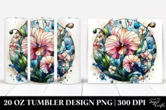 Abstract Stained Sweet Pea 20 oz Tumbler Product Image 1