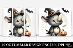 Comming Up Halloween Rhino 20 Oz Tumbler Product Image 1