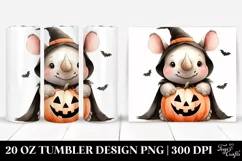 Comming Up Halloween Rhino 20 Oz Tumbler Product Image 1