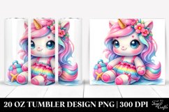 Cute Baby Unicorn with Beachwear | 20 Oz Tumbler Product Image 1