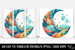 Colorful Whimsical Moon | 20 Oz Tumbler Product Image 1