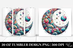 Colorful Whimsical Moon | 20 Oz Tumbler Product Image 1
