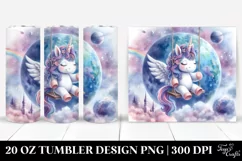 Cute Unicorn Playing on Swing | 20 Oz Tumbler Product Image 1