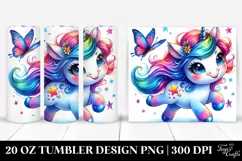 Running Baby Unicorn | 20 oz Tumbler Product Image 1