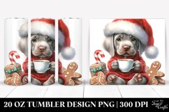 Enthusiastic Weimaraner with Santa Hat 20 Oz Tumbler Product Image 1