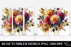 Watercolor Abstract Vibrant Bouquet 20 oz Tumbler Product Image 1