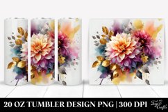 Watercolor Abstract Vibrant Bouquet 20 oz Tumbler Product Image 1
