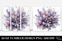 Abstract Pastel Shiny Lilac 20 Oz Tumbler Product Image 1