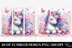 Cute Baby Unicorn Surrounded by Spring Petals | 20 Oz Product Image 1