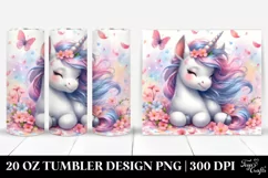 Cute Baby Unicorn Surrounded by Spring Petals | 20 Oz Product Image 1
