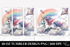 Cute Unicorn Riding on Comet | 20 Oz Tumbler Product Image 1